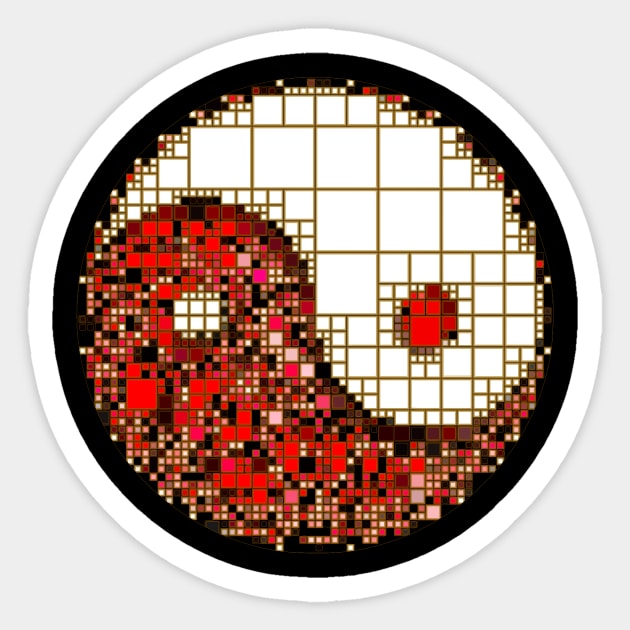 Mosaic Ying Yang Sticker by crunchysqueak